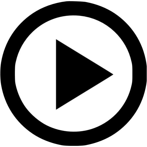 video player icon for 3d paper relief art